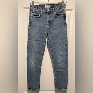 AGOLDE Toni Slim Straight Jeans Light Wash Women’s Size 25 Mid Rise Good Quality